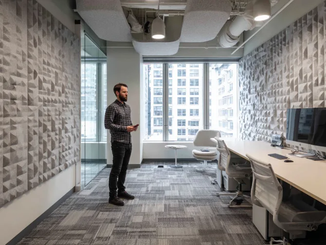 Santa Monica office with acoustic wall panels