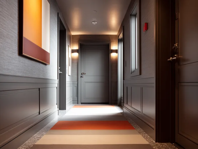 Modern Santa Monica hallway with premium soundproof door